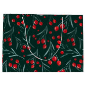 Weihnachtsabend - traditionelle Weihnachtsverpacku Große Geschenktüte (Rückseite)