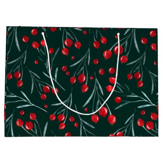 Weihnachtsabend - traditionelle Weihnachtsverpacku Große Geschenktüte (Rückseite)