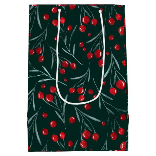 Weihnachtsabend - traditionelle Weihnachtsverpacku Mittlere Geschenktüte (Rückseite)