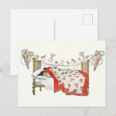 Weihnachtsabend Vintag Einladungspostkarte (Vorne/Hinten)