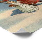 Weihnachtsabend | Vintager Urlaub Poster (Ecke)