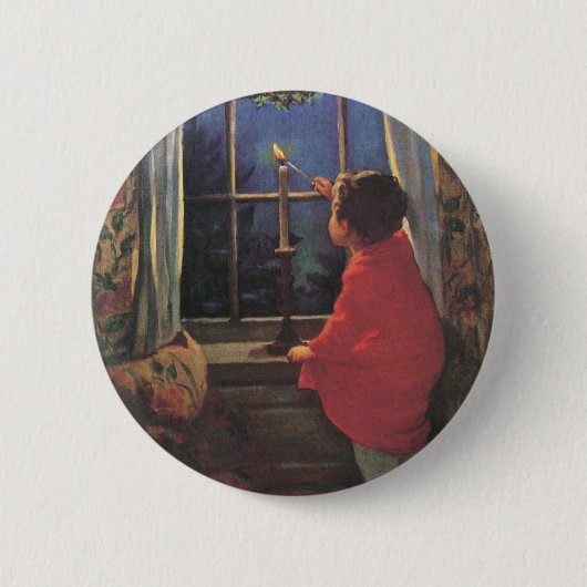 Weihnachtsabend von Jessie Willcox Smith Button (Vorderseite)