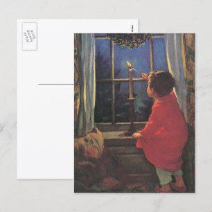 Weihnachtsabend von Jessie Willcox Smith Feiertagspostkarte