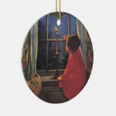 Weihnachtsabend von Jessie Willcox Smith Keramikornament (Rechts)