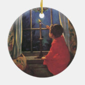 Weihnachtsabend von Jessie Willcox Smith Keramikornament (Hinten)