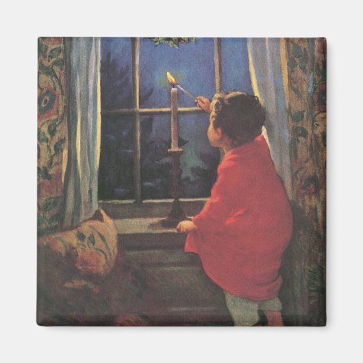 Weihnachtsabend von Jessie Willcox Smith Magnet (Vorne)