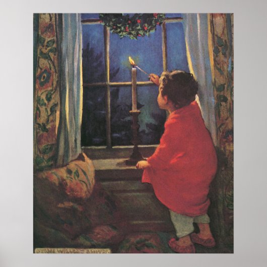 Weihnachtsabend von Jessie Willcox Smith Poster (Vorne)