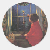 Weihnachtsabend von Jessie Willcox Smith Runder Aufkleber (Vorderseite)