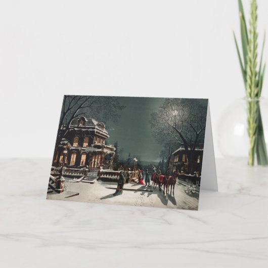 Weihnachtsabend von Joseph Hoover & Sons Feiertagskarte (Vorderseite)