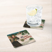 Weihnachtsabend Walk Weihnachten Rechteckiger Pappuntersetzer (Vor Ort)