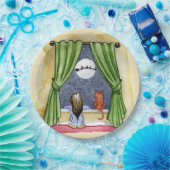 Weihnachtsabend Wasserfarbe Niedlich Kind & Kiteka Pappteller (Party)