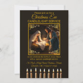 Weihnachtsabend Weihnachts-Kerzenlicht-Service Kri Einladung (Vorderseite)