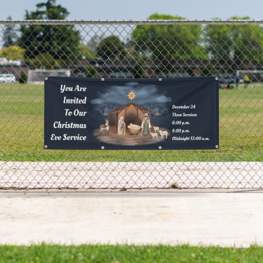 Weihnachtsabend Weihnachtskrippe Christliche Kirch Banner (Insitu)