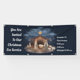 Weihnachtsabend Weihnachtskrippe Christliche Kirch Banner