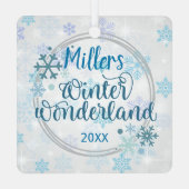 Weihnachtsabend Winter Schnee Weihnachtslied Jahr Ornament Aus Metall (Rückseite)