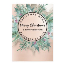 Weihnachtsabend Wintermenü Blush Bloral