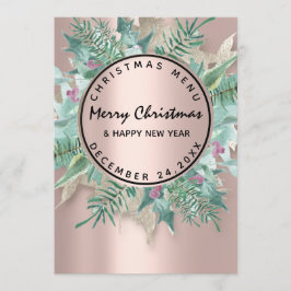 Weihnachtsabend Wintermenü Rose Florenz Menükarte