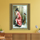 Weihnachtsabend Wrapped Canvas Leinwanddruck (Insitu (Wohnzimmer))