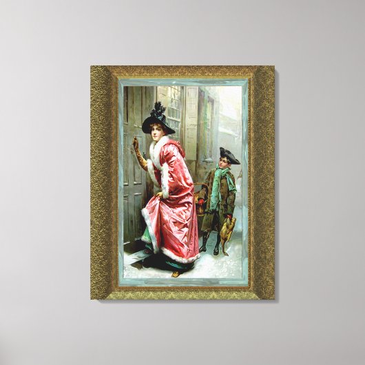 Weihnachtsabend Wrapped Canvas Leinwanddruck (Vorderseite)