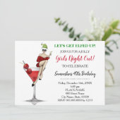 Weihnachtsabend zum Geburtstag: Lasst uns aufwache Einladung (Stehend Vorderseite)