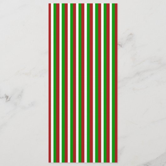 Weihnachtsabende Rotes Abendmenü Menükarte (Rückseite)