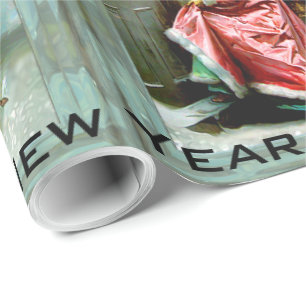 Weihnachtsabendessen elegantes viktorianisches 15' geschenkpapier