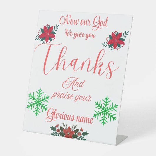 Weihnachtsabendgebetstitel Sockelschild (Vorderseite)