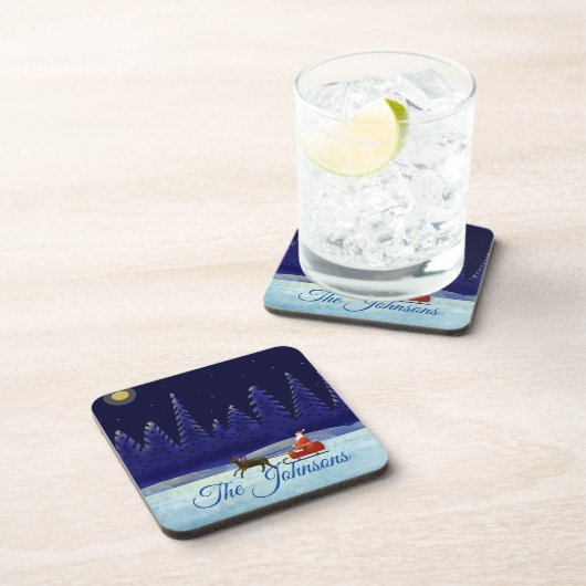 Weihnachtsabendreise Getränkeuntersetzer (Rechte Seite)