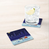 Weihnachtsabendreise Rechteckiger Pappuntersetzer (Vor Ort)