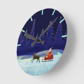 Weihnachtsabendreise Runde Wanduhr (Winkel)