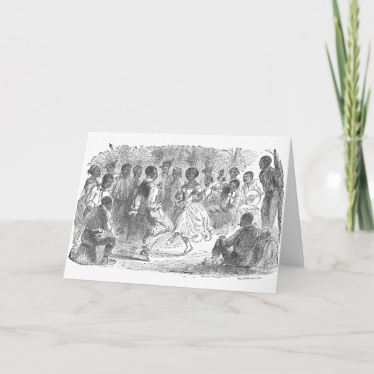 Weihnachtsabends-Festlichkeiten auf einem Feiertagskarte (Vorderseite)