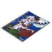 Weihnachtsabends-Meerjungfrau-Fantasie-Kunst durch Notizblock (Linke Seite)