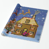 Weihnachtsabends-Packpapier Geschenkpapier (Ungerollt)