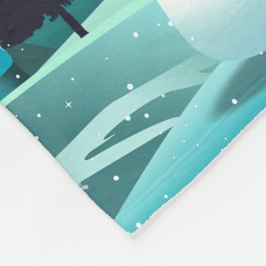 Weihnachtsabends-Szene Fleecedecke (Ecke)