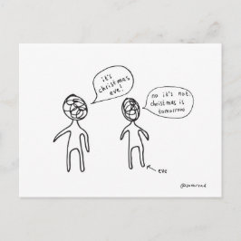 Weihnachtsabendspostkarte Feiertagspostkarte