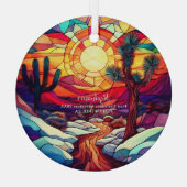 Weihnachtsabenteuer Joshua Tree Ornament Aus Glas (Rückseite)