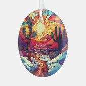 Weihnachtsabenteuer Joshua Tree Ornament Aus Glas (Vorderseite links)