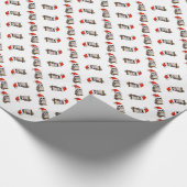 Weihnachtsabgehaltene Eule Sankt Geschenkpapier (Ecke)