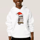 Weihnachtsabgehaltene Eule Sankt Hoodie (Vorderseite)