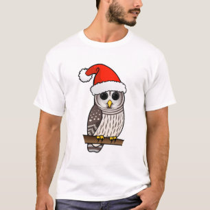 Weihnachtsabgehaltene Eule Sankt T-Shirt