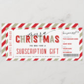 Weihnachtsabonnementservice Geschenkgutschein Einladung (Vorne/Hinten)