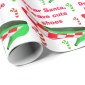 WeihnachtsAbsatz-Schuh Geschenkpapier (Rolleneckpunkt)