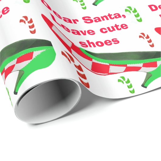 WeihnachtsAbsatz-Schuh Geschenkpapier (Rolleneckpunkt)