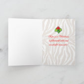 WeihnachtsAbsatz-Schuhzebra-Rot-Punkte Feiertagskarte (Innenseite)