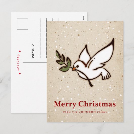 Weihnachtsabsprung Feiertagspostkarte (Vorne/Hinten)