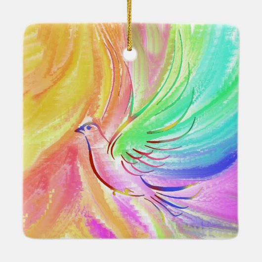 Weihnachtsabsprung Keramikornament (Rückseite)