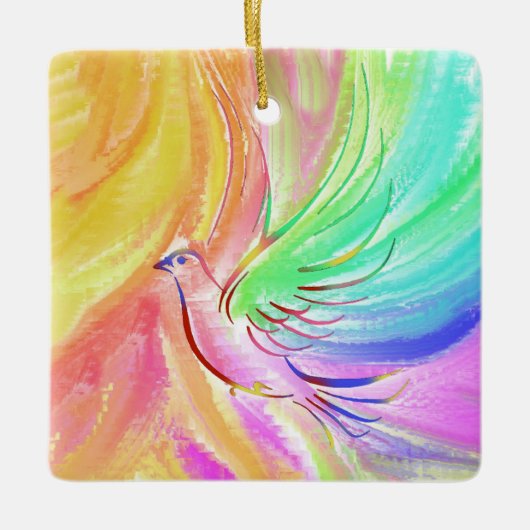 Weihnachtsabsprung Keramikornament (Vorderseite)