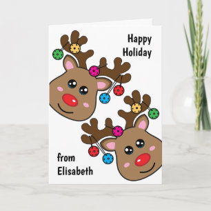 Weihnachtsabstimmung mit Reindeen, Sondertext Karte