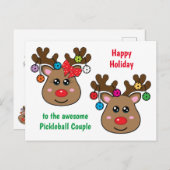 Weihnachtsabstimmung mit Reindeen, Sondertext Postkarte (Vorne/Hinten)