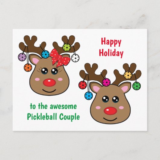 Weihnachtsabstimmung mit Reindeen, Sondertext Postkarte (Vorderseite)